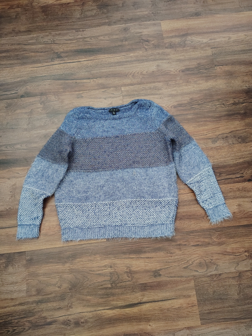 Tribal Blue Striped Crewneck Sweater
